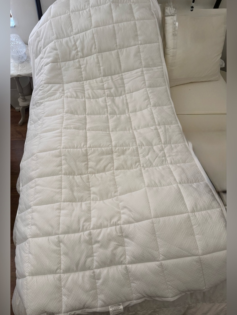 White Quilted mattress cover TWIN size